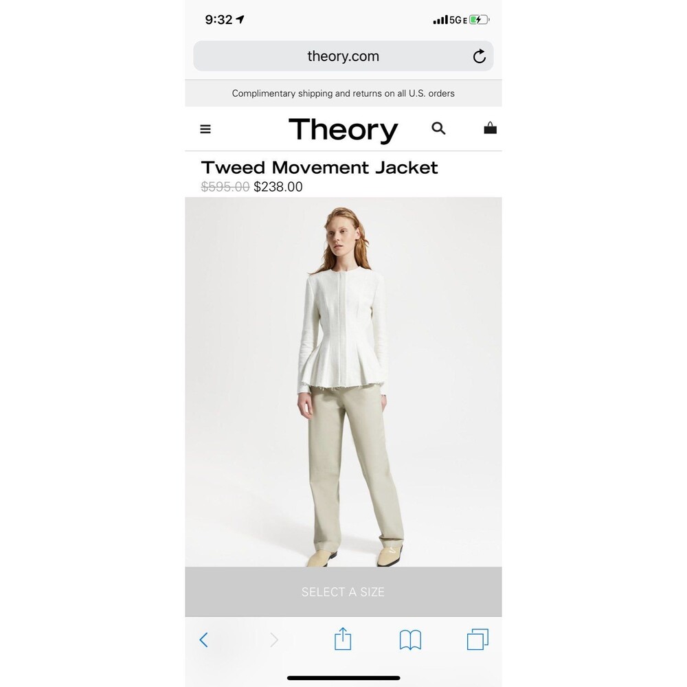 Theory Tweed Movement Jacket NWT